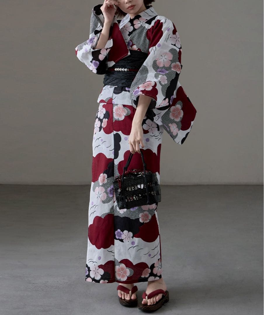 asaka 二部式浴衣 セパレート式綿浴衣 2点セット