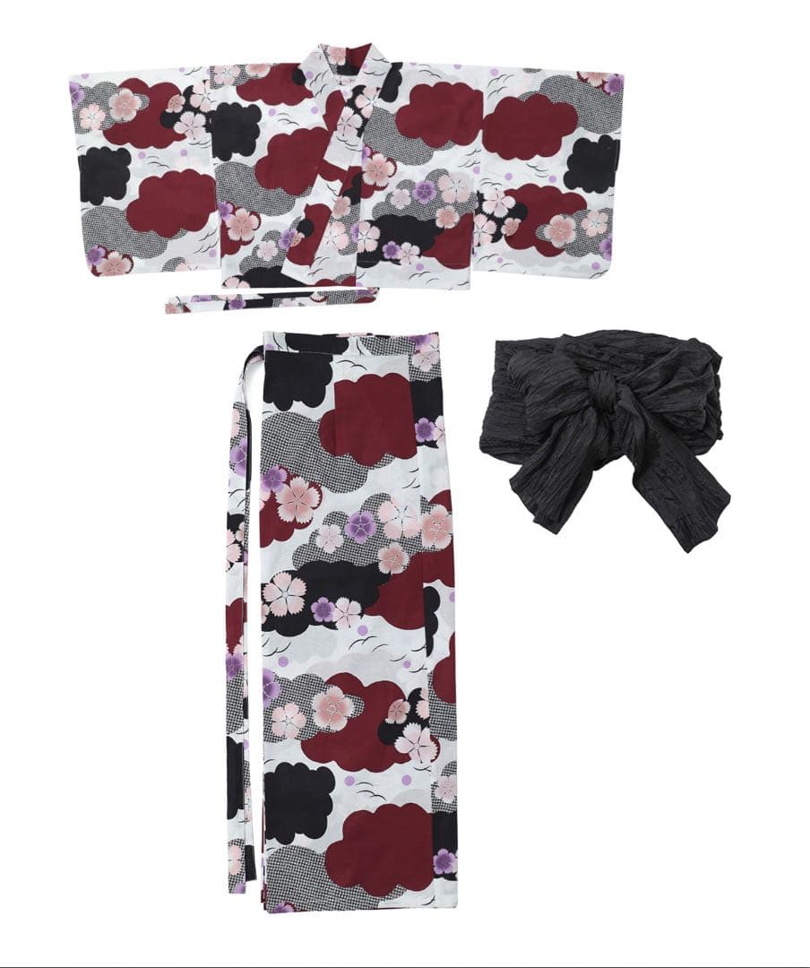 asaka 二部式浴衣 セパレート式綿浴衣 2点セット