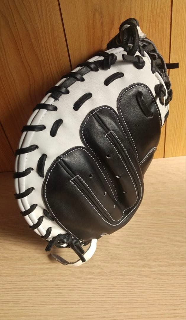 HATAKEYAMA 軟式グローブ 黒白 レザー