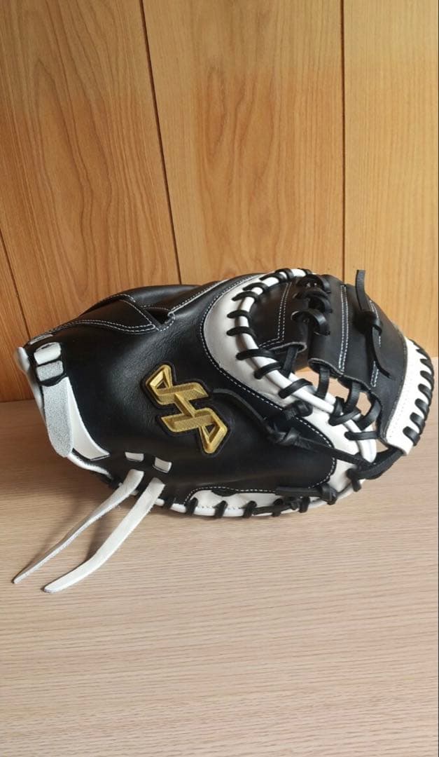 HATAKEYAMA 軟式グローブ 黒白 レザー
