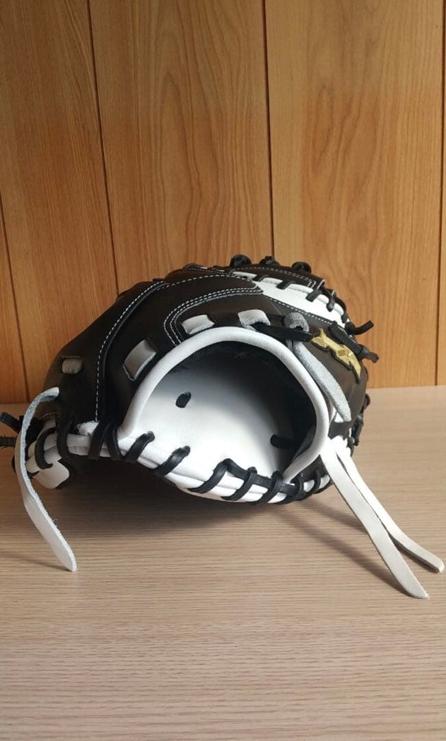 HATAKEYAMA 軟式グローブ 黒白 レザー