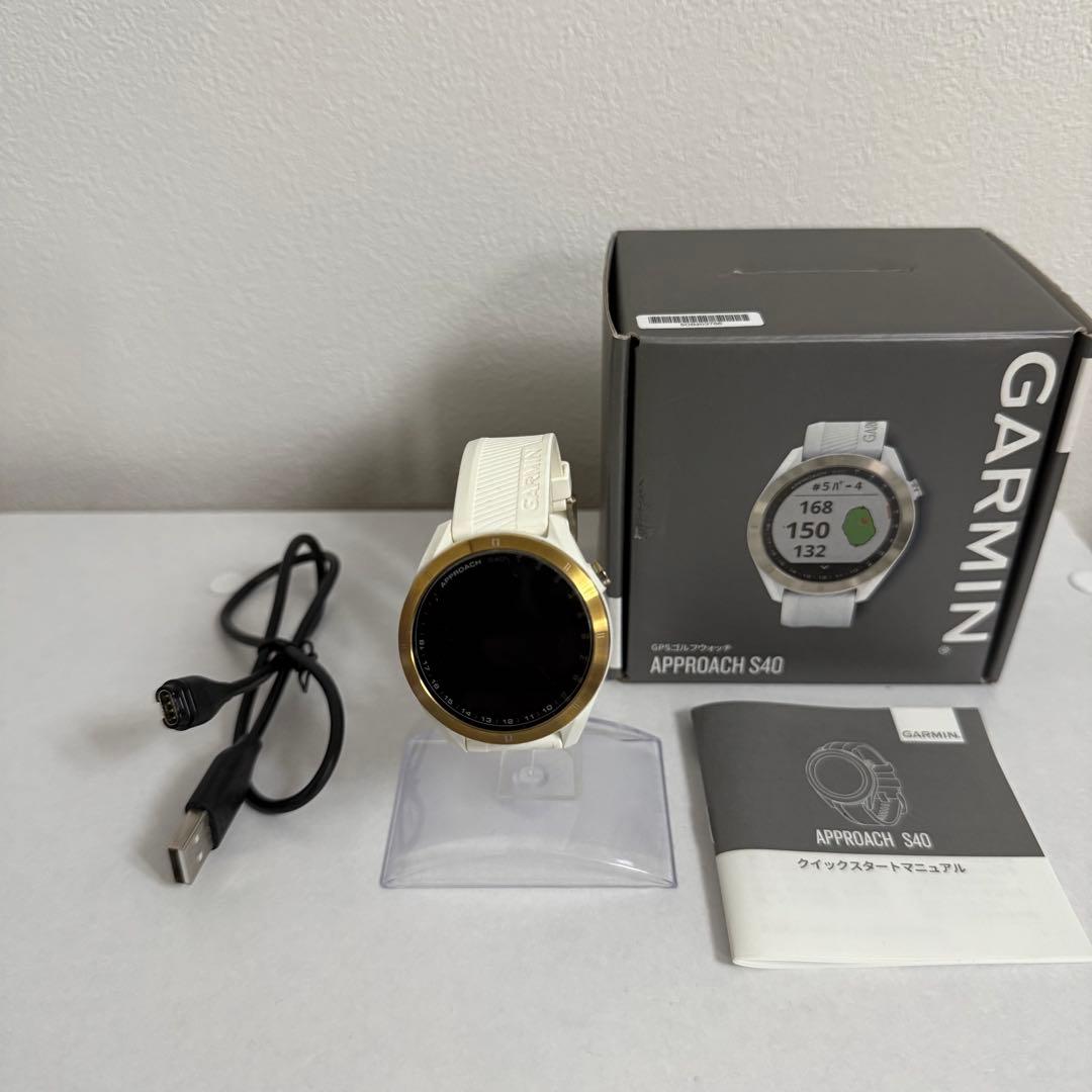 GARMIN APPROACH S40 GPSゴルフウォッチ　ホワイト　稼動品