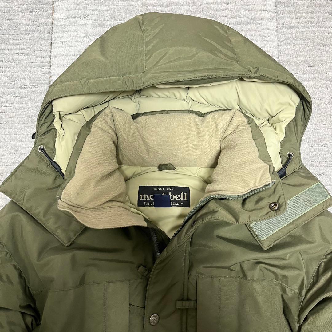 美品 希少レア モンベル ローガンダウンパーカ カーキ XSサイズ 旧モデル