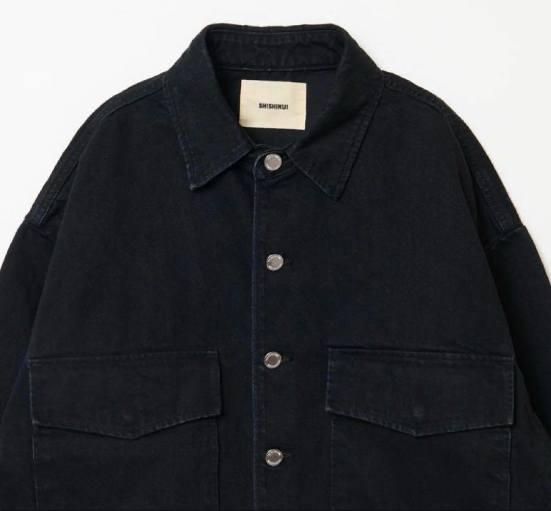 shishikui Denim Ja / BLACK デニムジャケット　百々