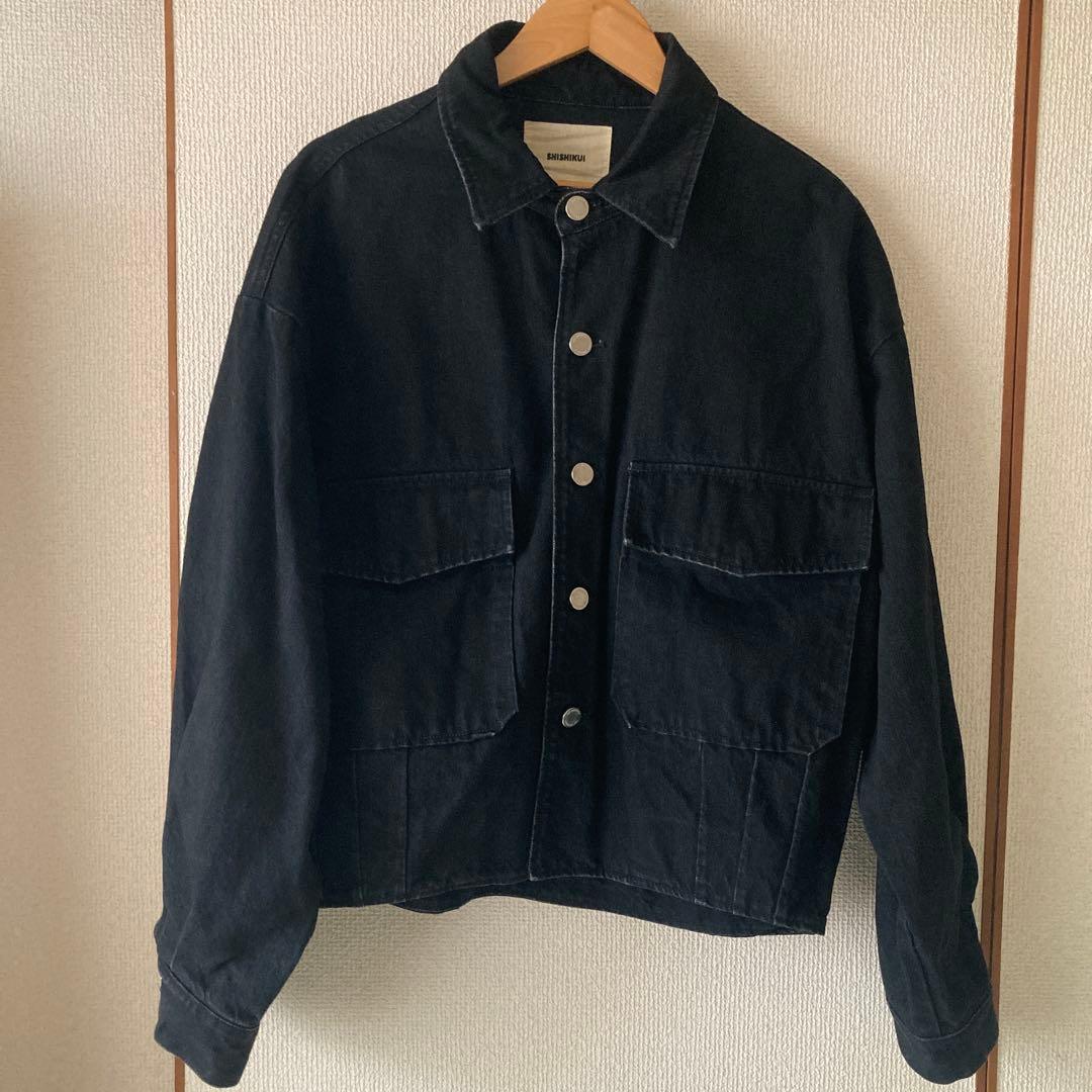 shishikui Denim Ja / BLACK デニムジャケット　百々