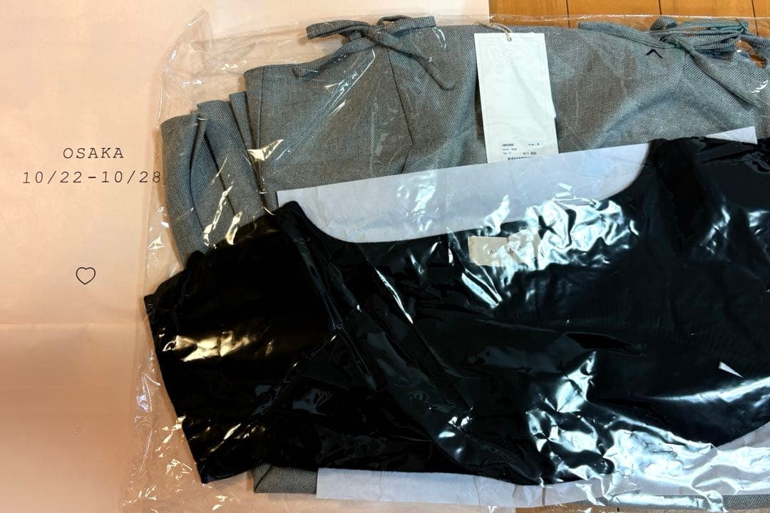 ワンピース andmary Karen knit set mini dress gray m