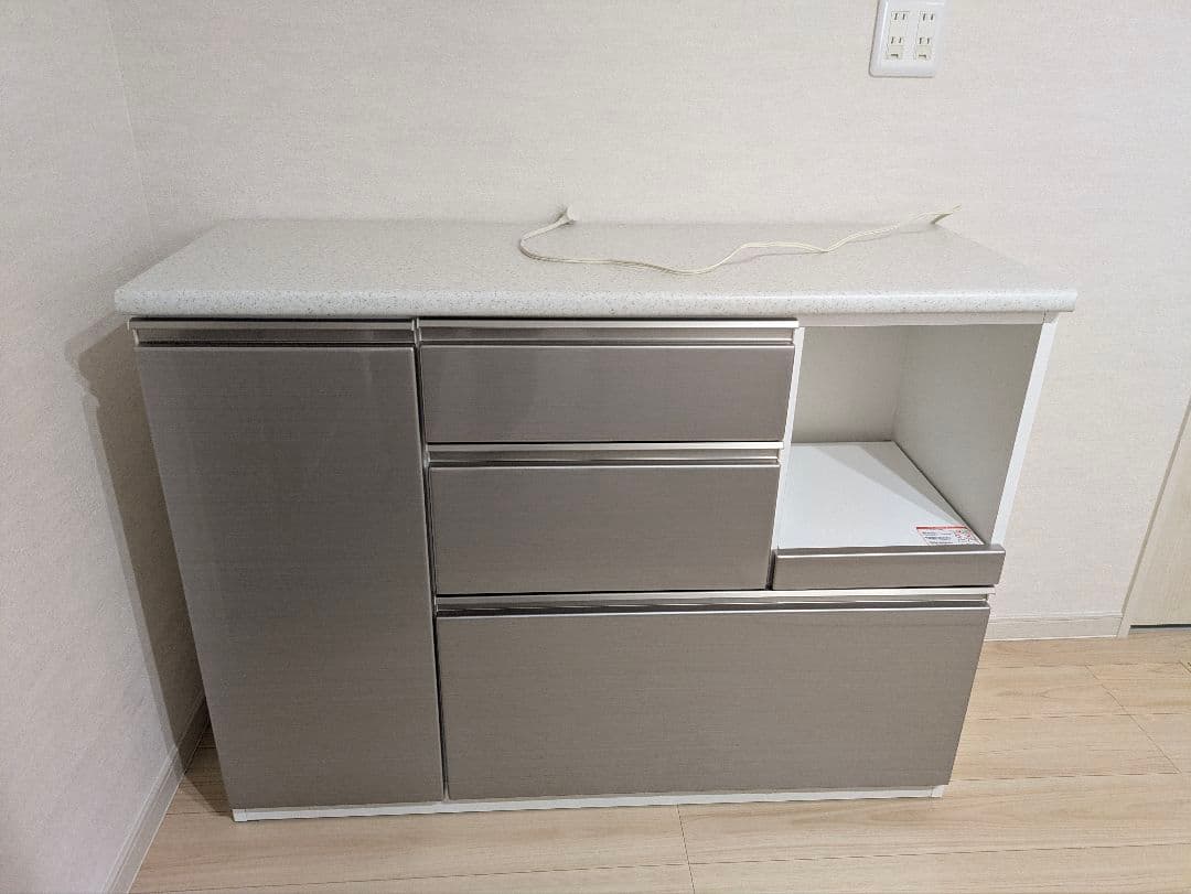 ニトリ キッチンカウンター 120cm(アルミナ2 120CT SI)