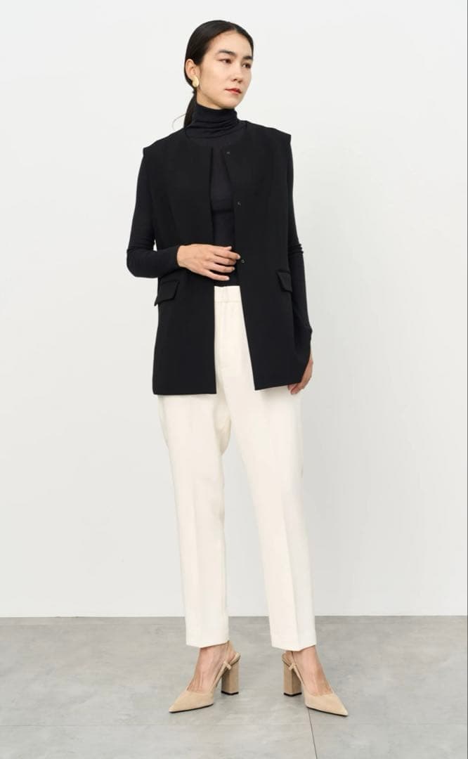 SOEJU ジレ&シルクブラウス