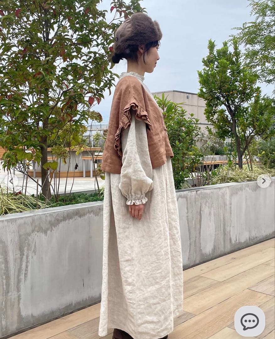 サマンサモスモス 立川限定リネンダブルフリル2WAYベスト