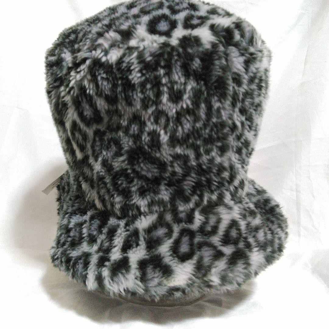 ハ*ヤ様 WEAVE ヒョウ柄 フェイクファーバケットハット ベル デッドストッ
