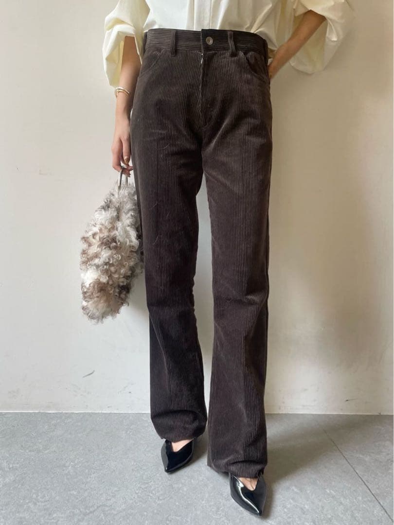 【美品】WhimGazette コーデュロイパンツ　ブラウン38