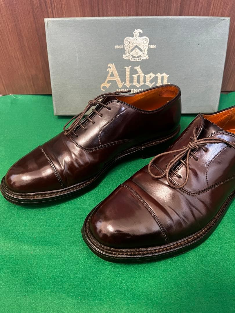 赤*す様 Alden コードバン　ストレートチップ