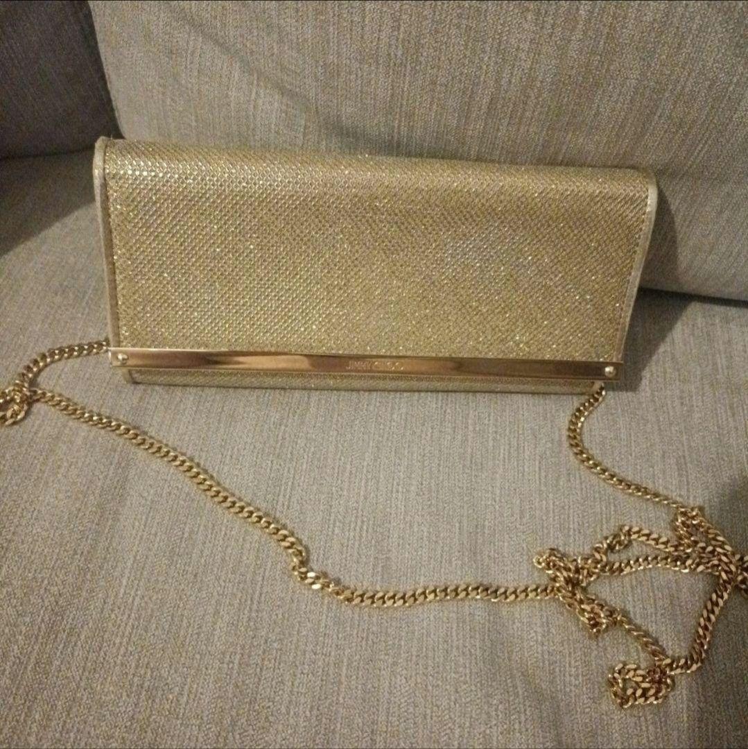 ジミーチュウ　ゴールド クラッチバッグ