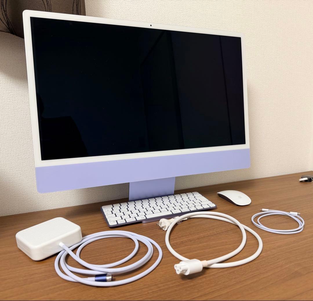 【美品】 iMac 24インチ パープル 8GBメモリー 512GB SSD