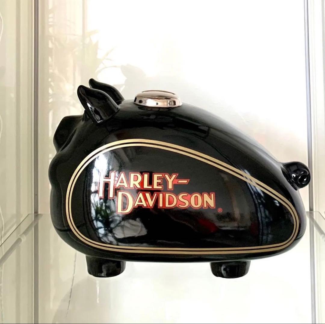 HARLEY-DAVIDSON 豚型貯金箱 黒