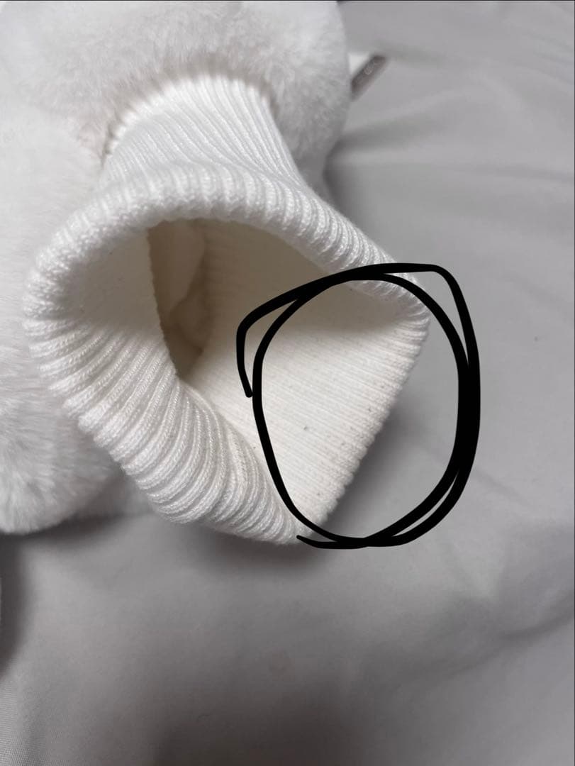 リズリサ LIZLISA リボンうさみみファーブルゾン 白 ホワイト