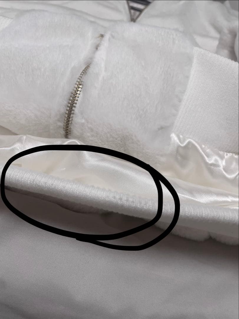 リズリサ LIZLISA リボンうさみみファーブルゾン 白 ホワイト