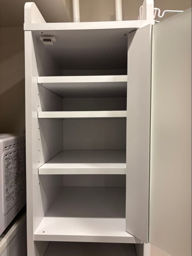LOWYA キッチン収納 可動棚付き ホワイト 53cm