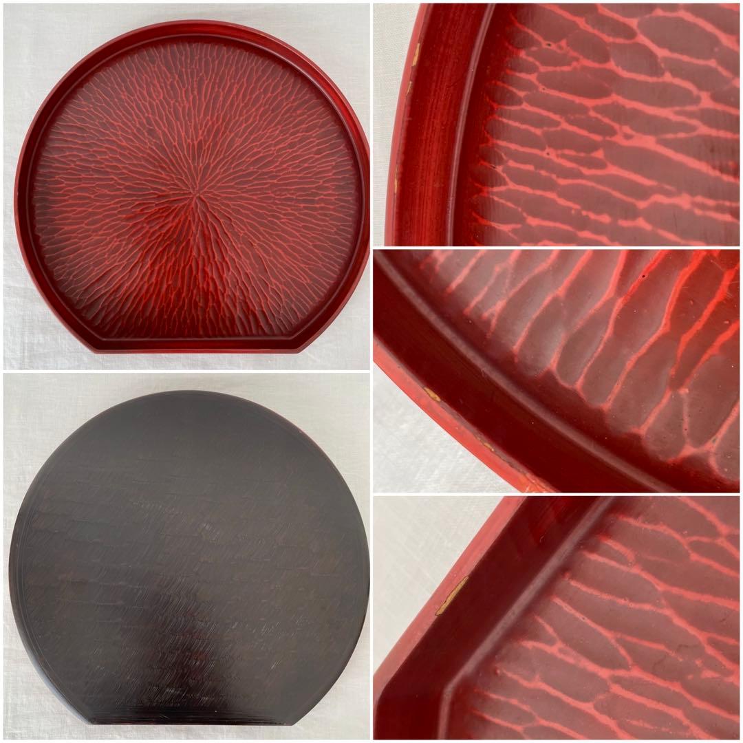 鎌倉彫 半月盆 5客セット