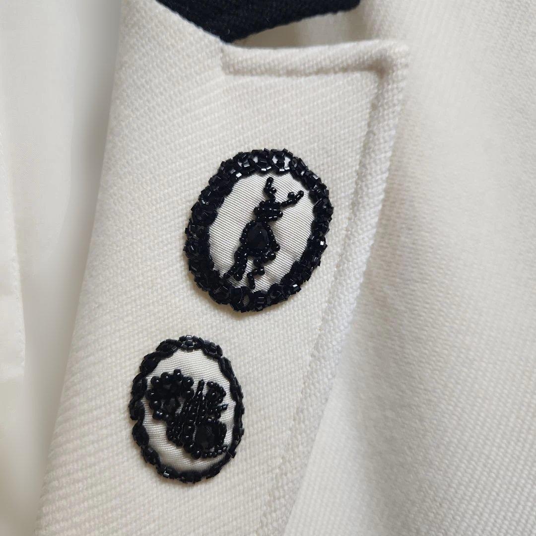 miss ashida ワッペン付きアイボリーテーラードジャケット