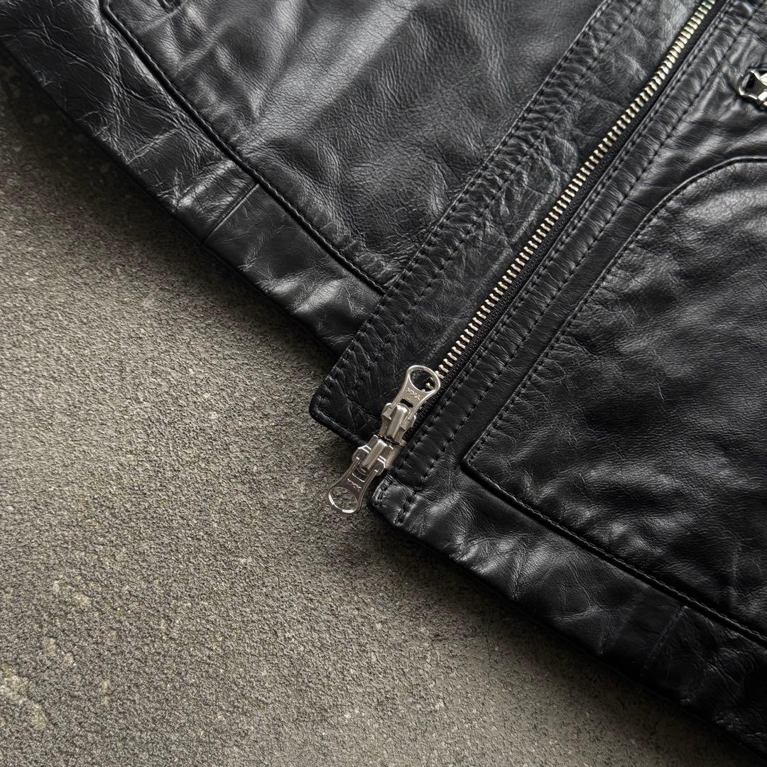 DKNY マルチポケットゴートレザージャケット　leather jacket