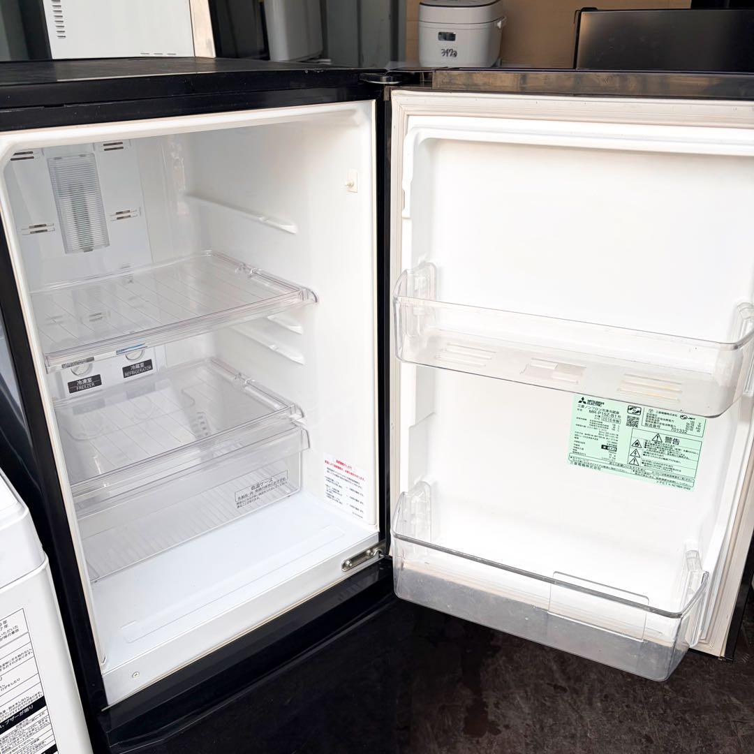 運搬取付無料！ホワイト×ブラック　東芝洗濯機・三菱冷蔵庫2台セット！感動品超美品