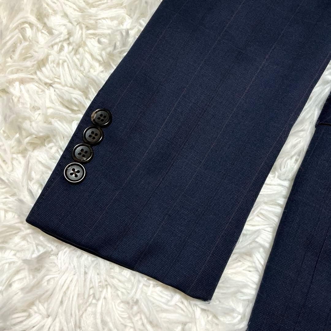 極美品⭐︎コムサメン スリーピーススーツ チェルッティ ウィンドウペン 紺 L