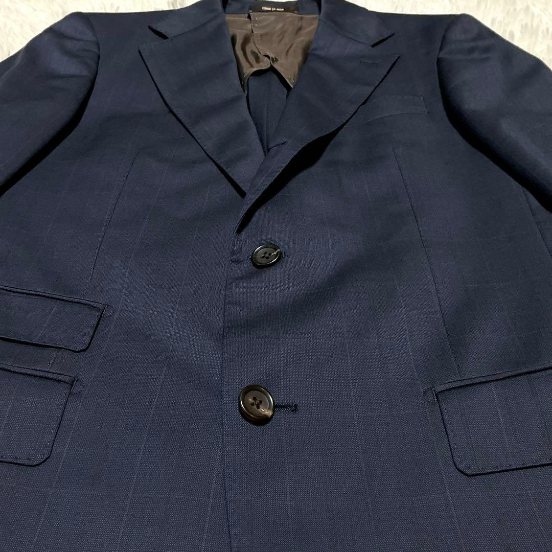 極美品⭐︎コムサメン スリーピーススーツ チェルッティ ウィンドウペン 紺 L