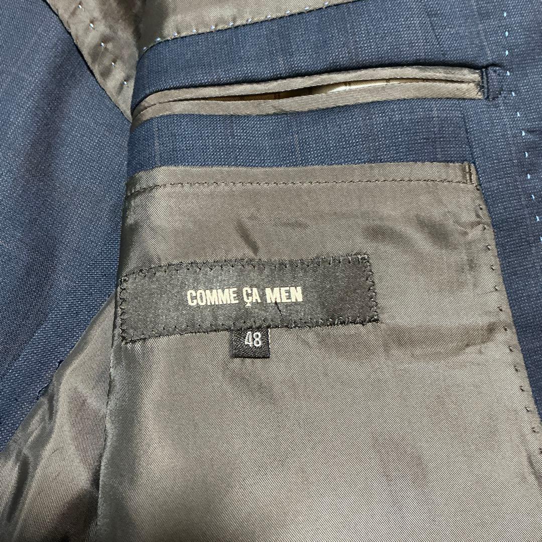 極美品⭐︎コムサメン スリーピーススーツ チェルッティ ウィンドウペン 紺 L