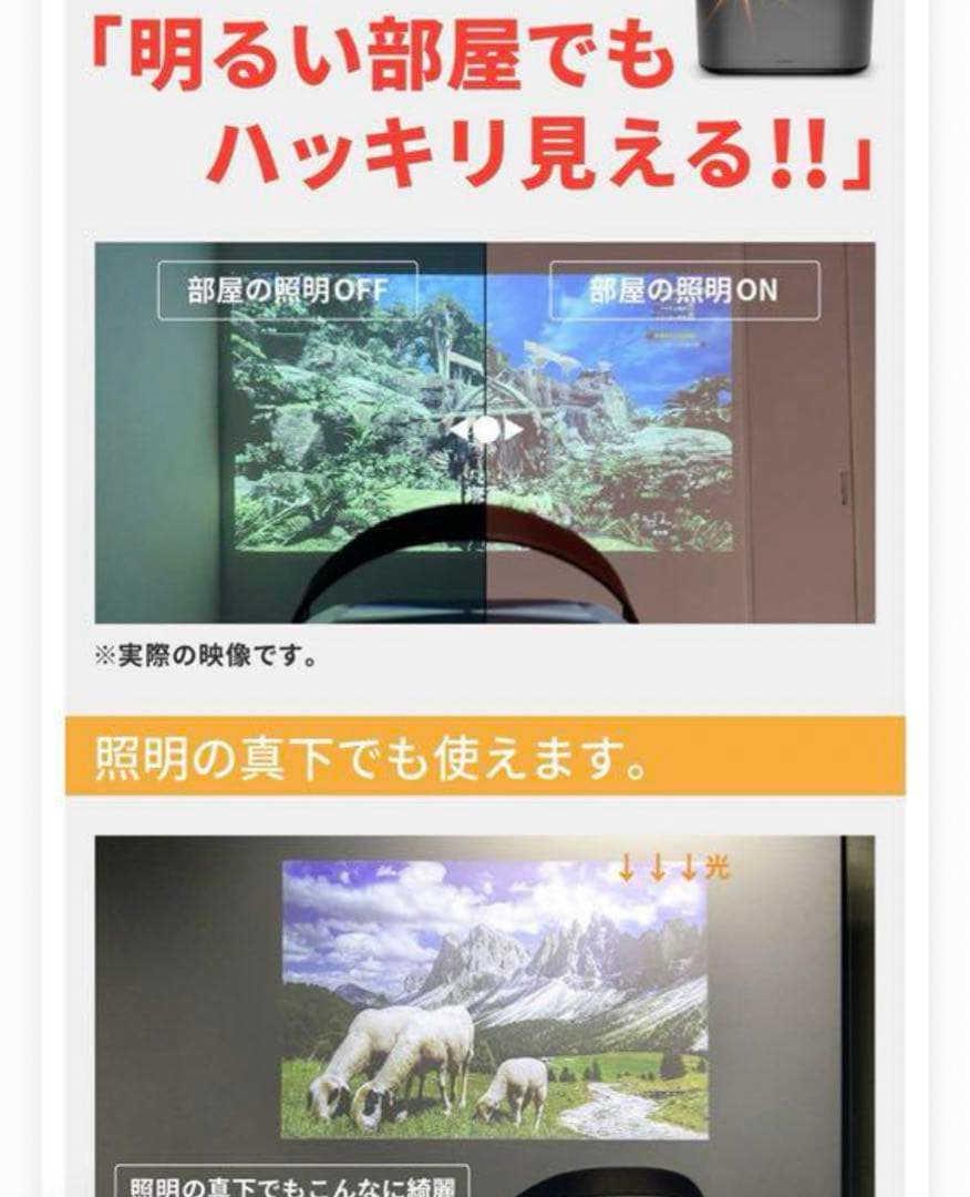 高輝度フルHDプロジェクター　SUNNY BOX funlogy