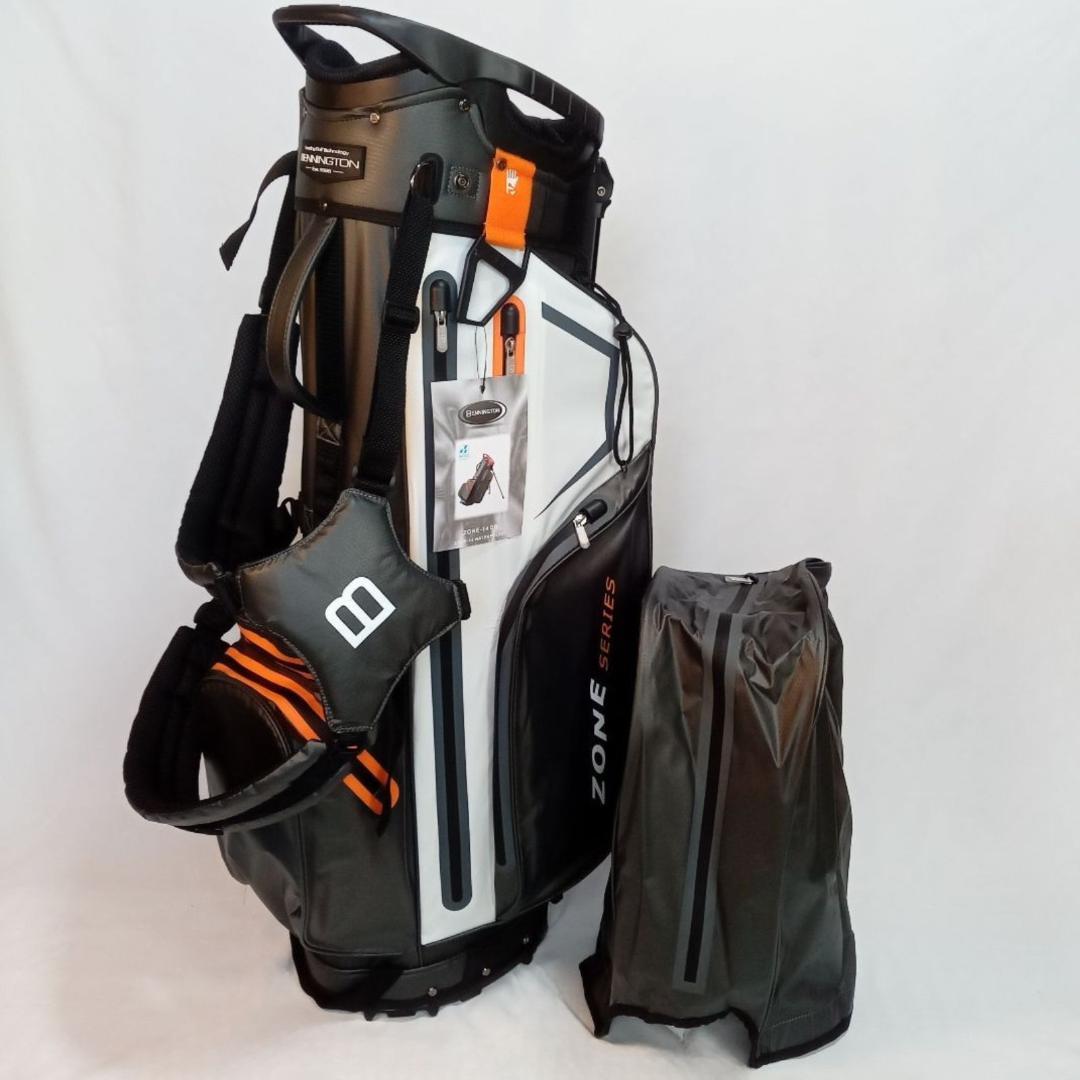 ベニントン ZONE 14分割 スタンド式キャディバック ダークグレー&ホワイト