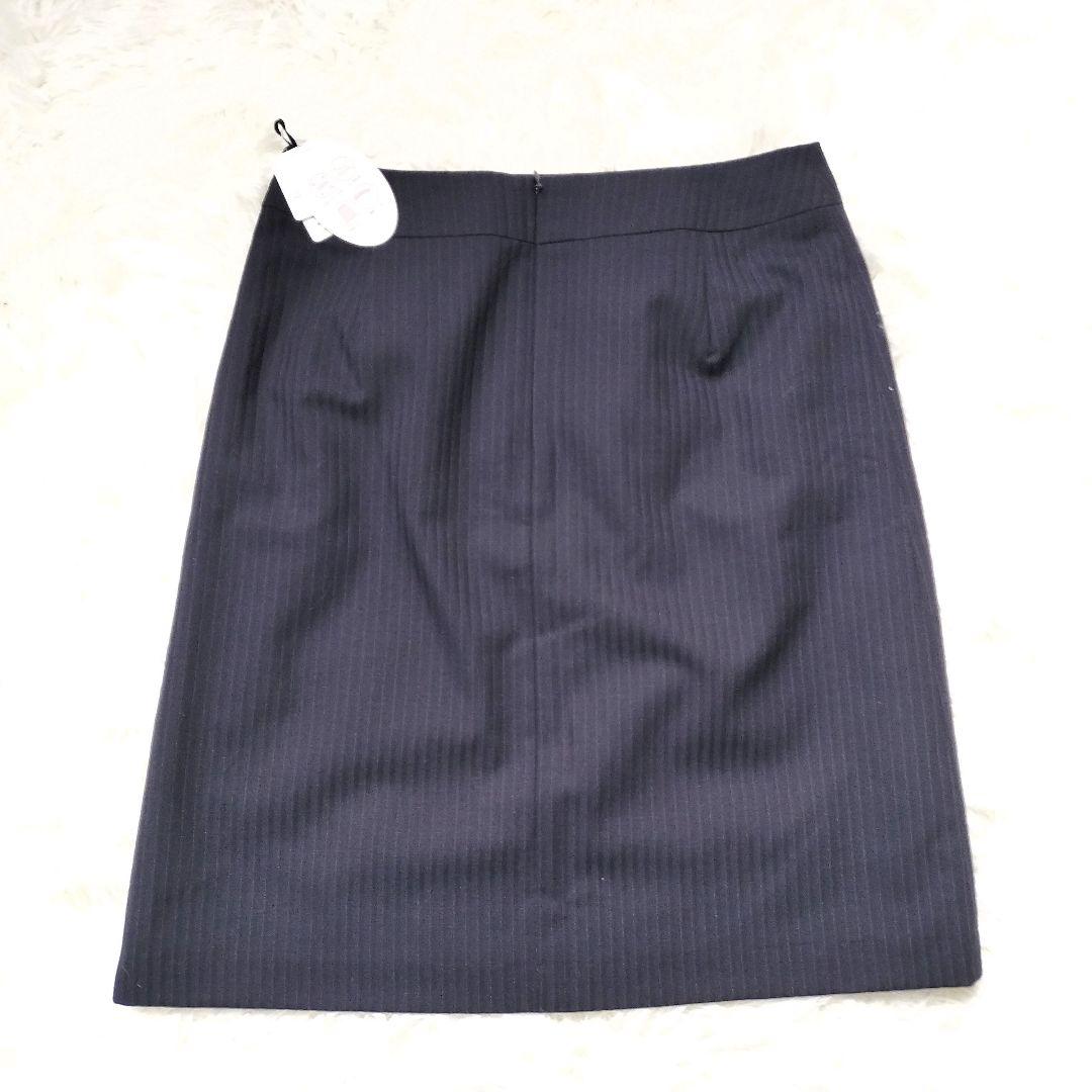 新品タグ付き✨n♡line 佐々木希 セットアップ シルク混13号紺 ストライプ