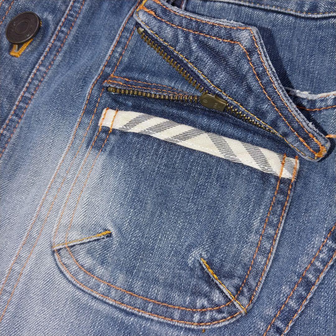 バーバリーブルーレーベル フロントボタンデニムミニスカート