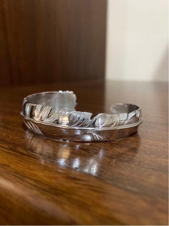 SAAD バングル フェザー 925シルバー ブレスレット