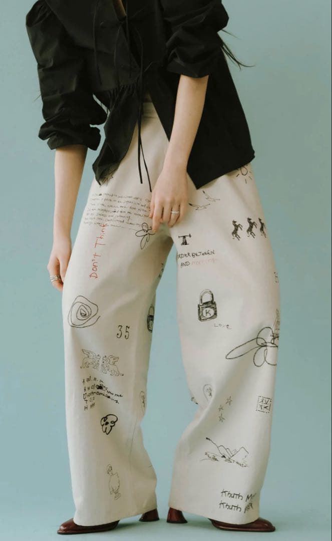 【完売品】knuth marf high waist tattoo pants