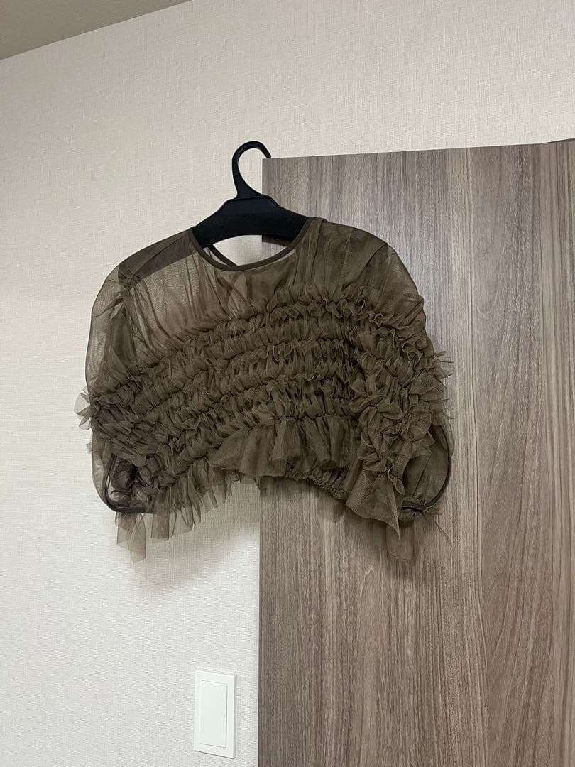 And Couture フリル付きロングドレス　結婚式　お呼ばれ