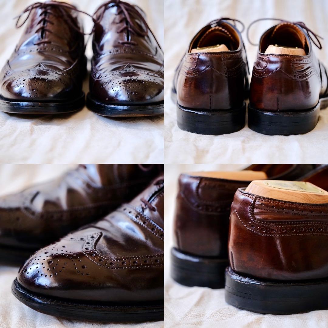 Aldenオールデン974バーガンディコードバンフルブローグ10.5D