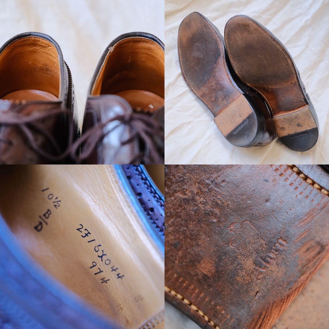 Aldenオールデン974バーガンディコードバンフルブローグ10.5D