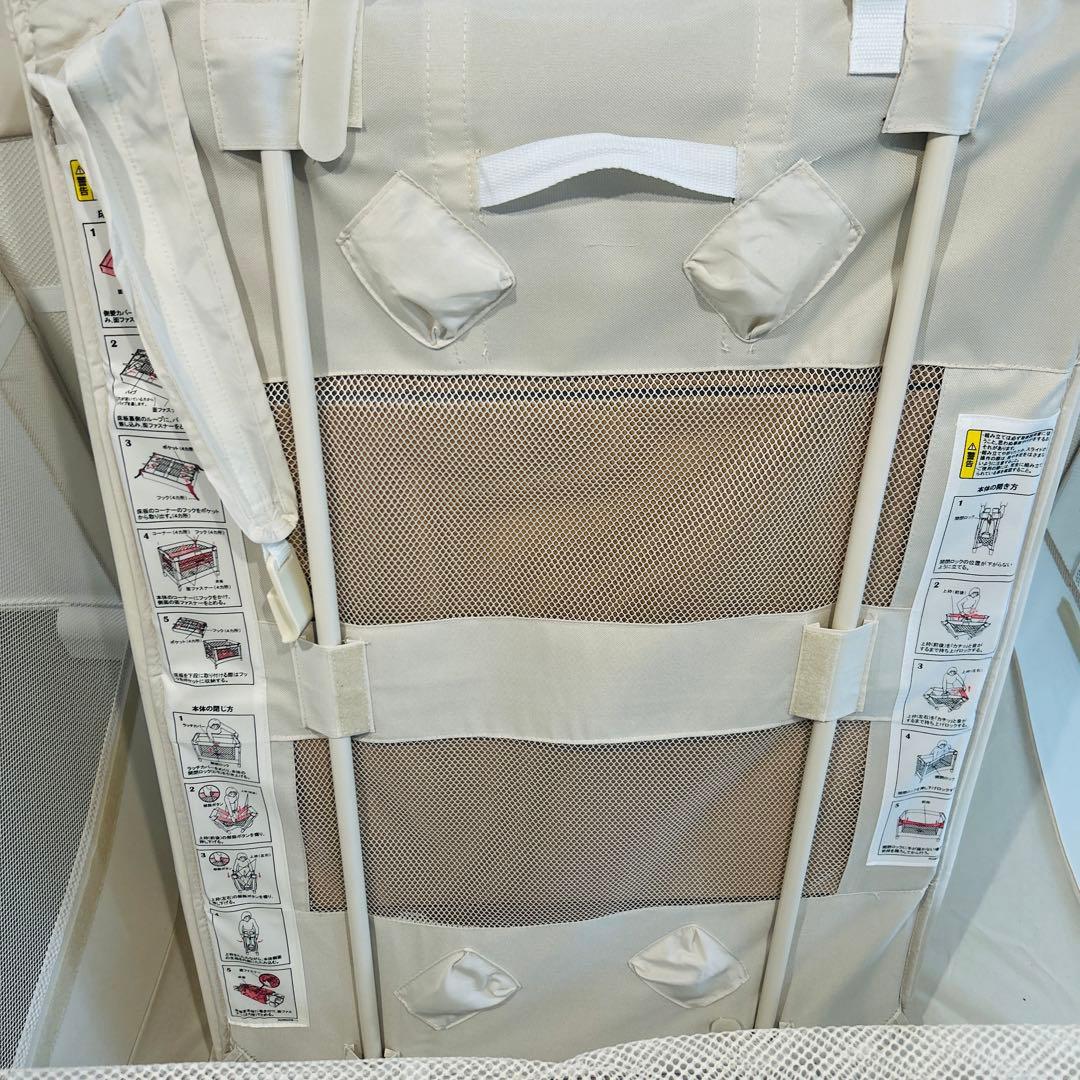 Aprica アップリカ ココネルエアー ホワイト 折り畳みベビーベッド