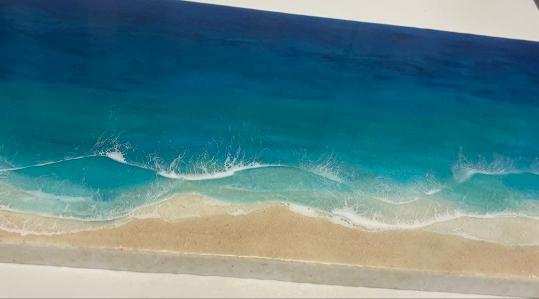 まぁ　30×90 オーシャンレジンアート