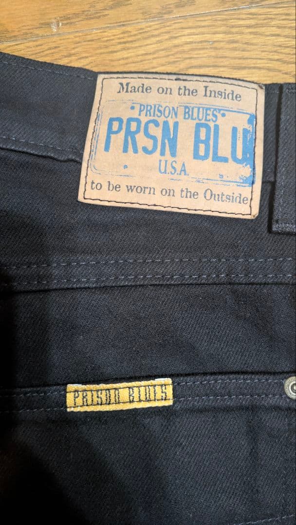 【新品】W32L29 PRISON BLUES プリズンブルース ブラックデニム