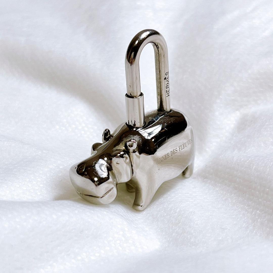 希少　エルメス　カデナ　チャーム　チョーカー　カバ　シルバー　2005年製