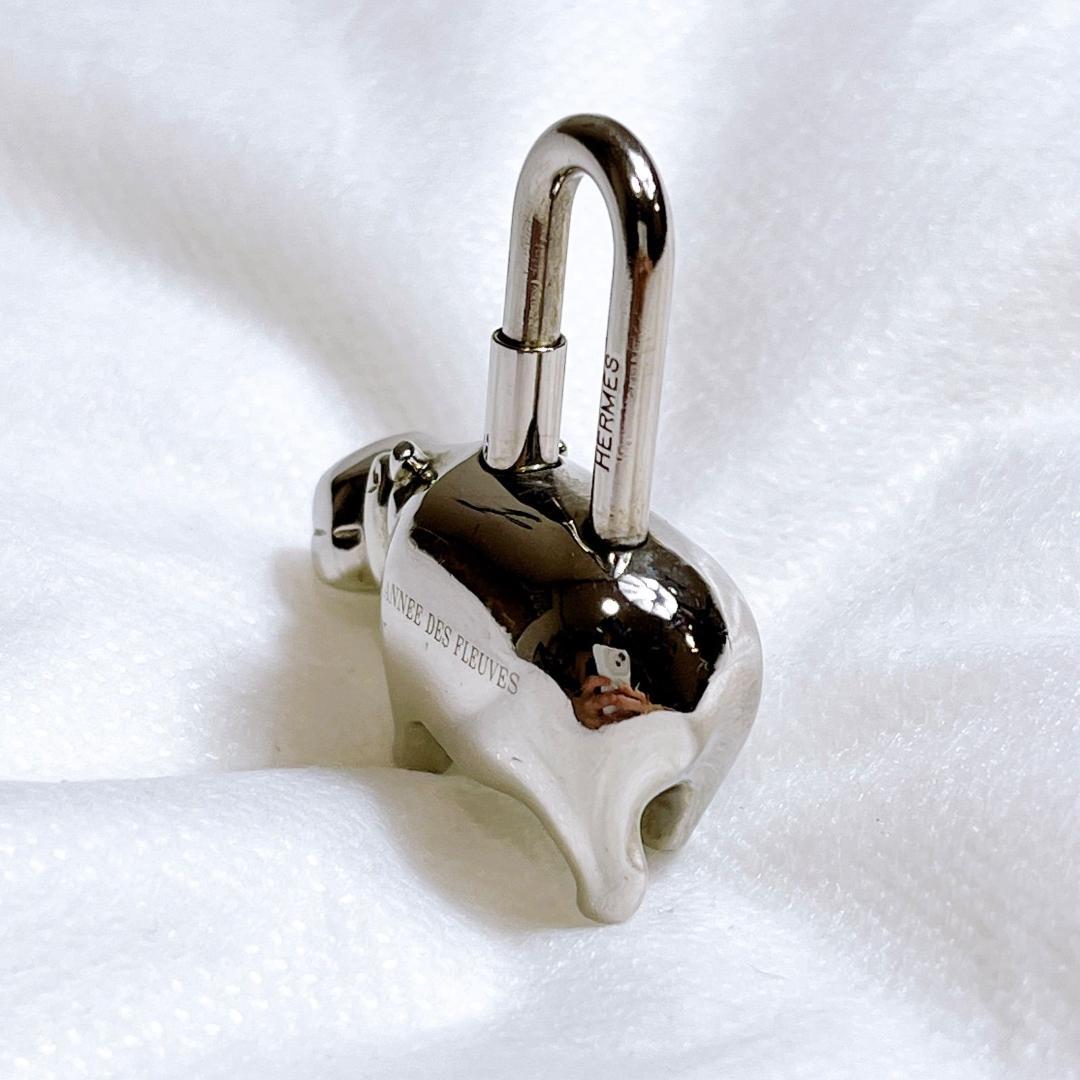 希少　エルメス　カデナ　チャーム　チョーカー　カバ　シルバー　2005年製