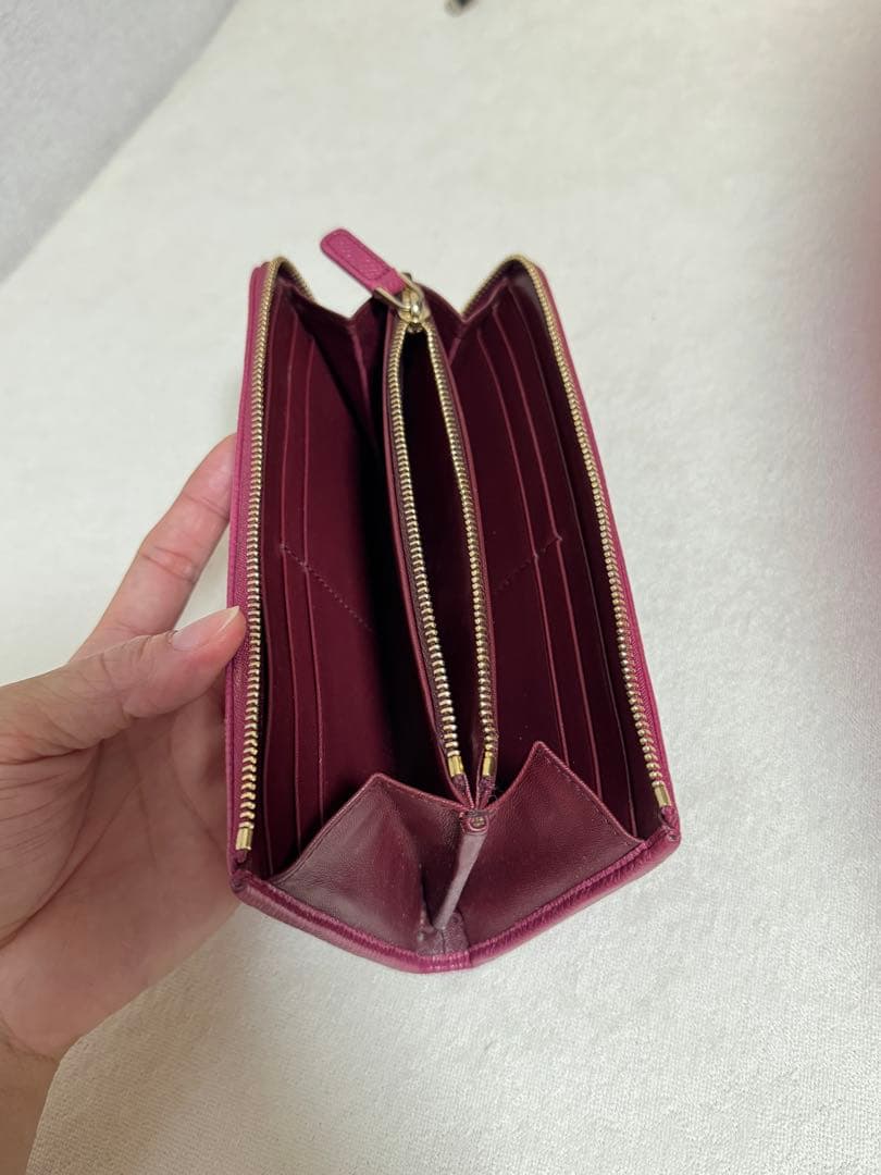 【ゆゆ】BVLGARI バーガンディ レザー 長財布