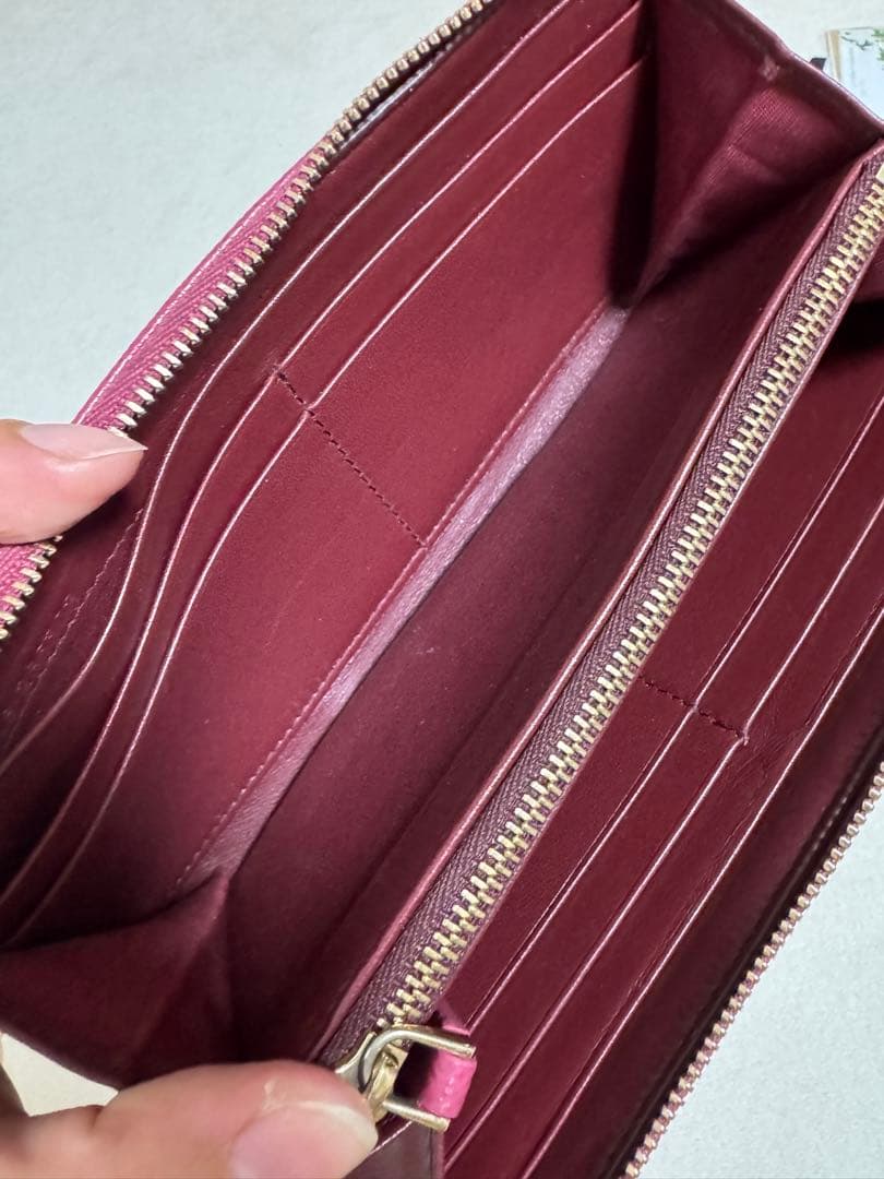 【ゆゆ】BVLGARI バーガンディ レザー 長財布