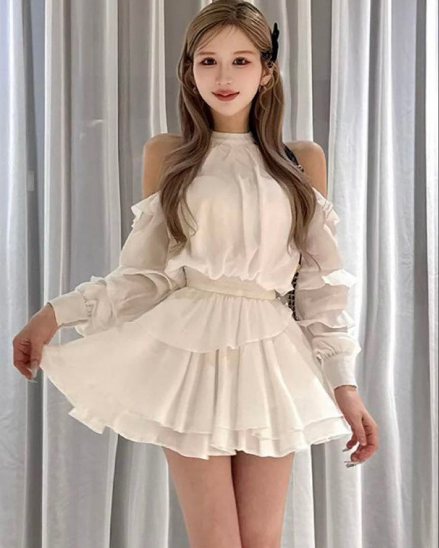 Darichボリュームシフォン ミニワンピース