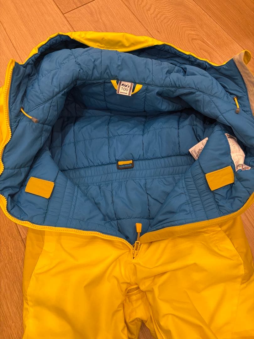 モンベル パウダーカバーオール イエロー　100cm