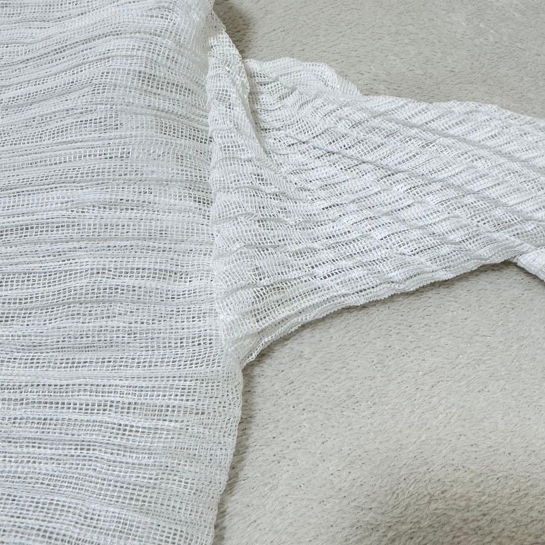 極美品✨ISSEY MIYAKE プリーツ　変形　チュニック　ホワイト　長袖
