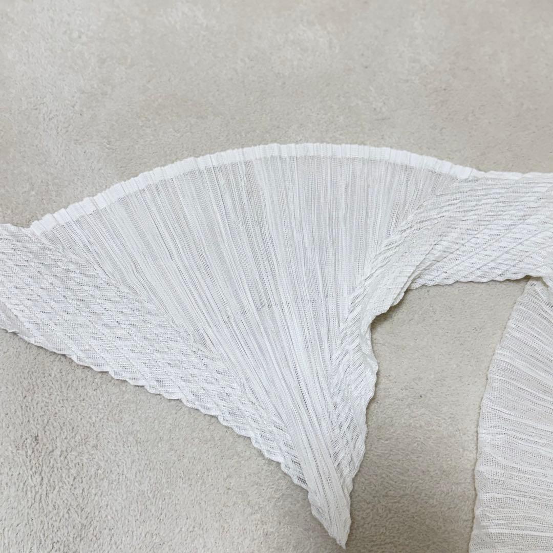 極美品✨ISSEY MIYAKE プリーツ　変形　チュニック　ホワイト　長袖