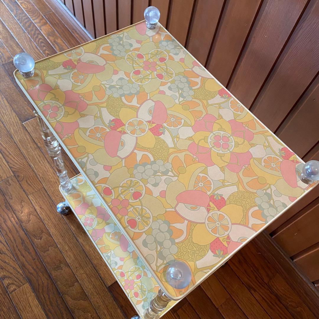 昭和レトロ　キッチンワゴン　果物柄　レトロポップ　当時物